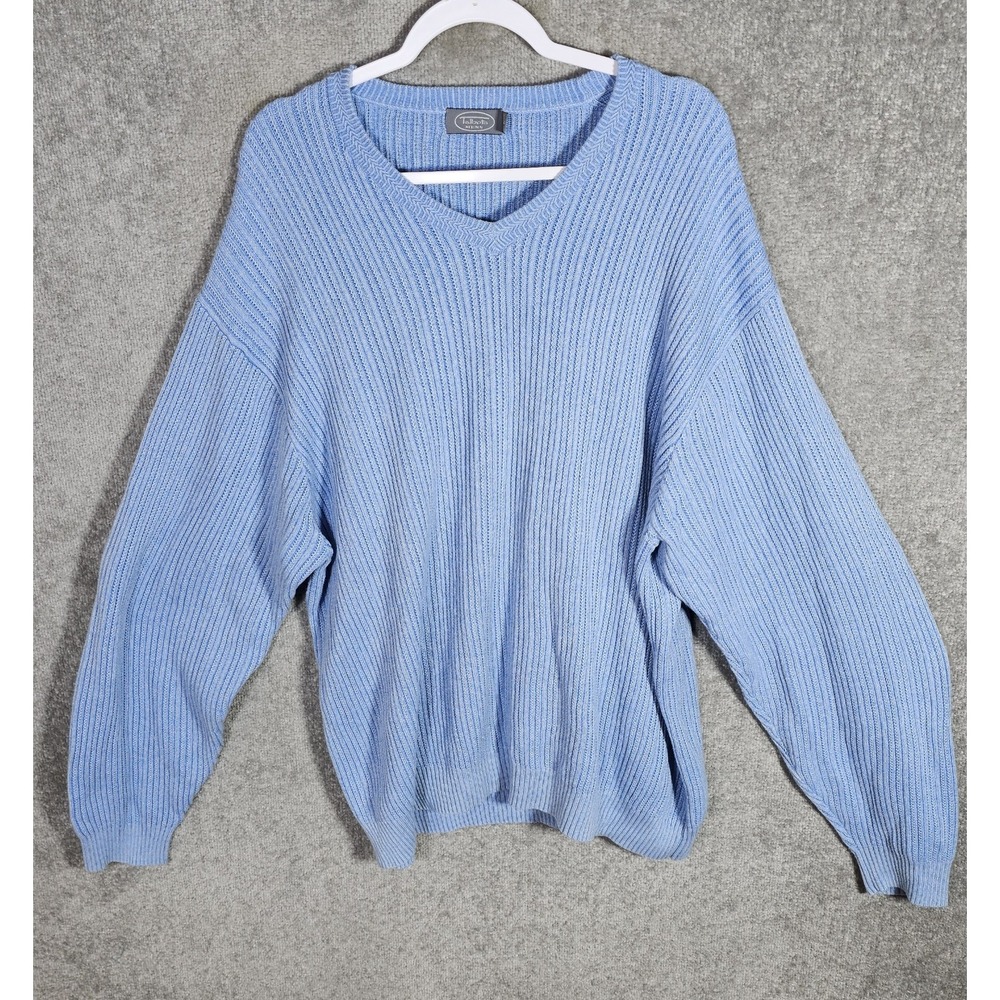 Vintage Talbots Sweater Mens Size XL Blue‎ V-Neck Pullover Preppy Grandpacore